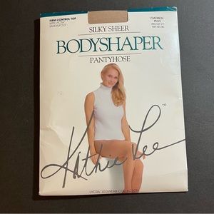 Kathie Lee Silky Sheer Body Shaper Firm Control Pantyhose Oatmeal Plus